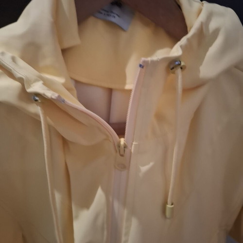 Pull & Bear yellow windbreaker jacket size S like new with hood