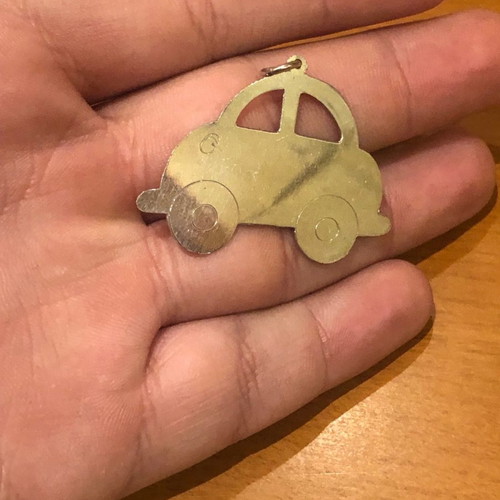 Silver necklace in car shape 925