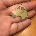 Silver necklace in car shape 925