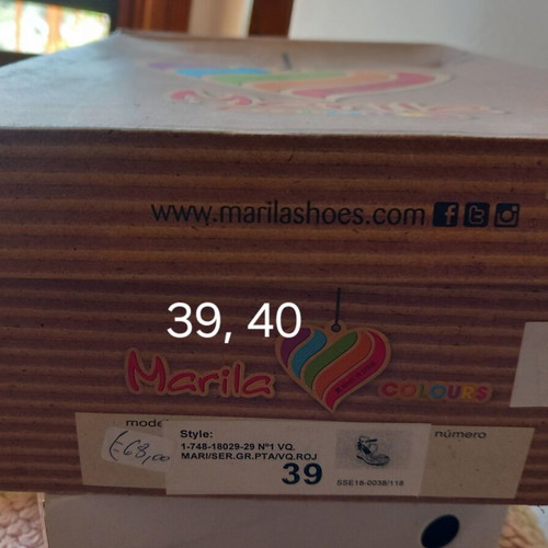 Marila shoes women's platform sandals size 40, blue and red