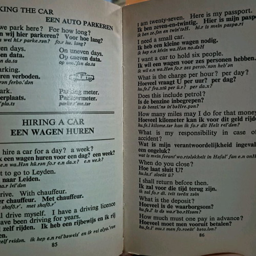 Dutch Phrasebook used, hardcover mini book