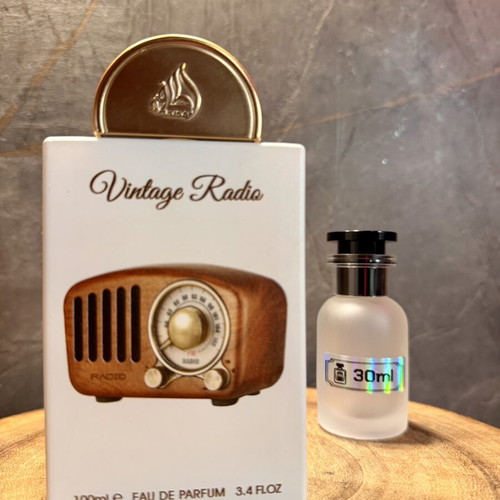 Lattafa Vintage Radio Eau de Parfum 30 ml new, decanted authentic scent