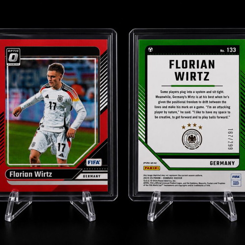 Florian Wirtz Panini Donruss Optic Red Prizm Numbered 187/299