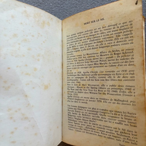 Book Agatha Christie Death on the Nile used, in French
