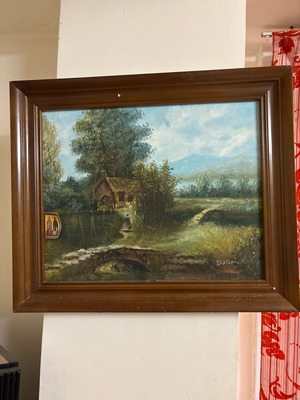 Framed painting used