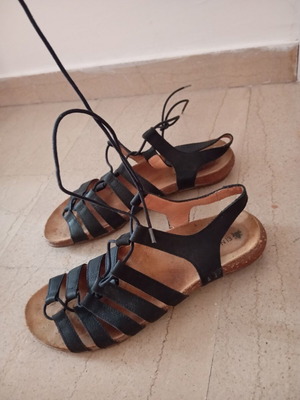 El Naturalista leather sandals, black, size 41