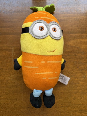 Minions Plush Tim dressed as carrot 28 cm used