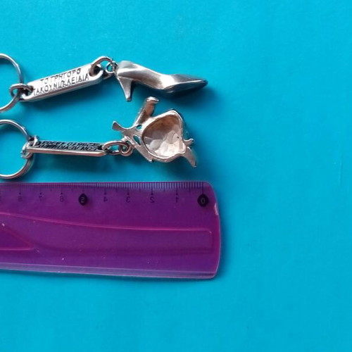 Metal keychains new, set of 2 pieces