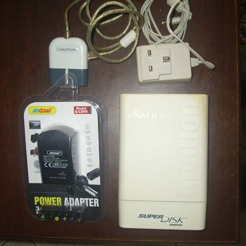 Imation LS120 Super Disk external drive used with USB connection