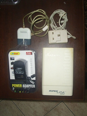 Imation LS120 Super Disk external drive used with USB connection