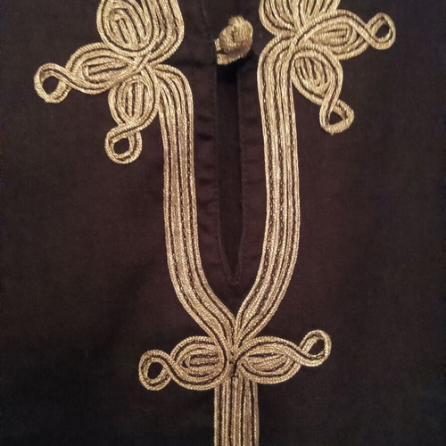 Black linen shirt with silver details La Redoute Collections new