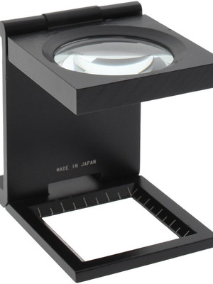 Two Foldable Metal Magnifiers with 10x Glass Lens, New