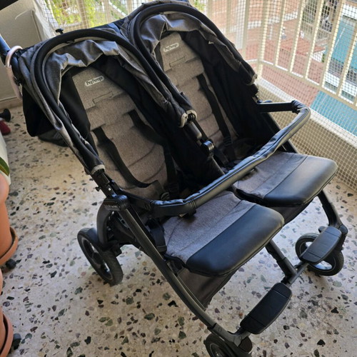 Peg Perego Book twin stroller like new with adapters and cup holders