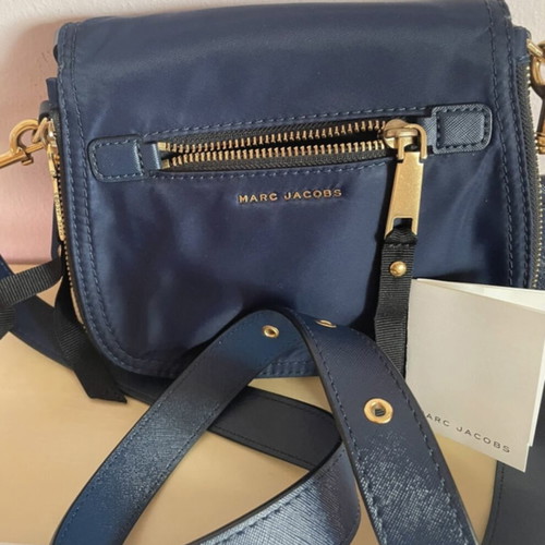 Marc Jacobs crossbody bag, navy blue with gold hardware