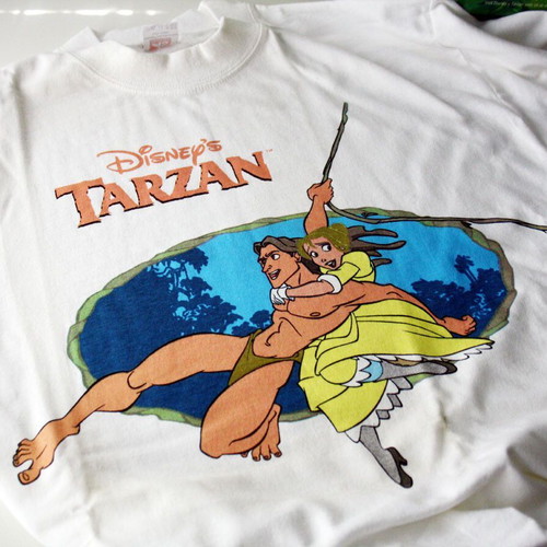 Disney's Tarzan T-shirt 1999 new, size S, white