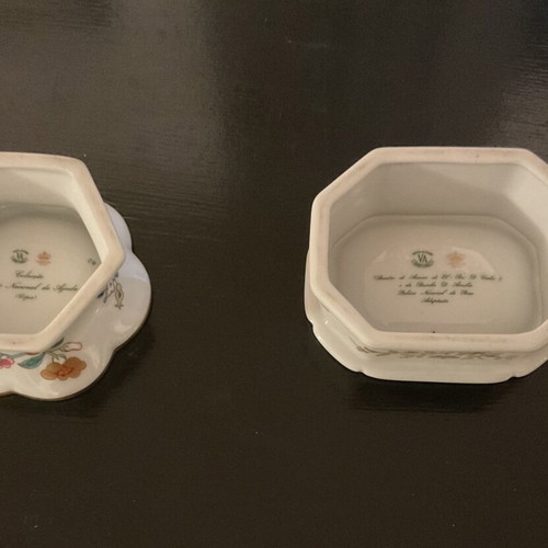 Vista Alegre Portugal vintage porcelain salt cellars, set of 2