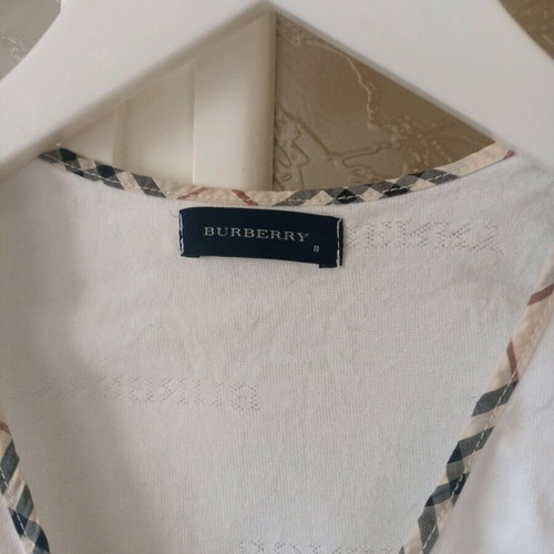 Burberry girls cardigan 8 years like new, white