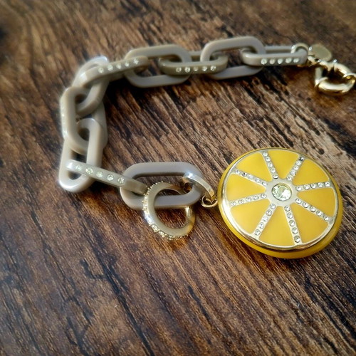 Marc by Marc Jacobs bracelet with yellow and grey charm