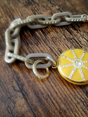 Marc by Marc Jacobs bracelet with yellow and grey charm