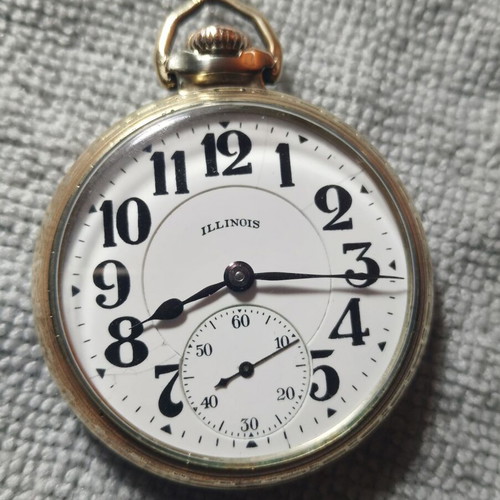 Illinois Bunn Special 60 Hour Pocket Watch used, collectible railroad