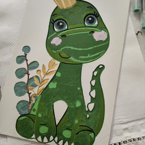 Decorative item for baptism hand-painted inspired by photo 23cm height