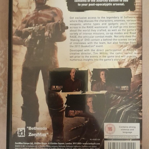 Rage Collector's Edition DVD, PlayStation 3