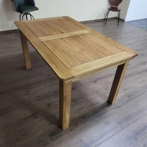 Wooden extendable dining table new, 100% solid oak for 6-8 people