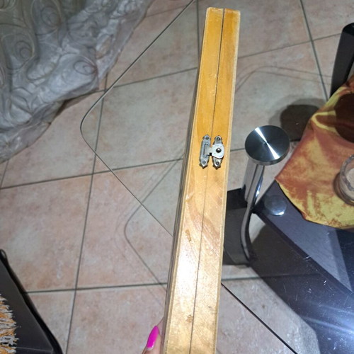 Wooden mini backgammon used, lightweight