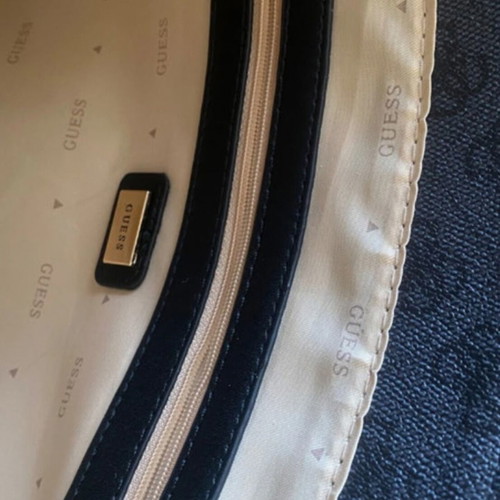 Guess Noelle shoulder bag, black and grey