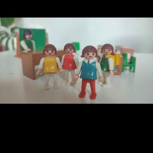 Playmobil school classroom set used, rare 80s