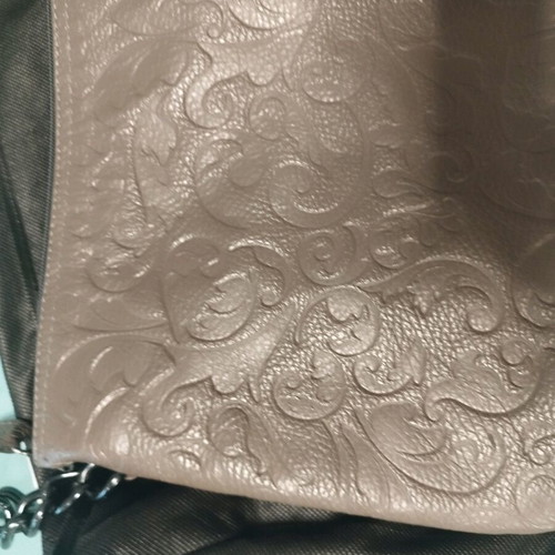 Elena Athanasiou shoulder bag like new, gray embossed design