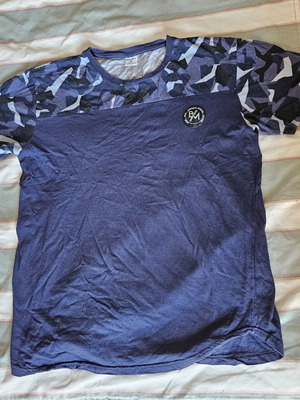 Body Move men's T-shirt XL/XXL, 100% cotton, blue and black