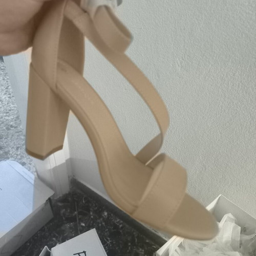 Beige high heel sandals size 39