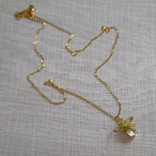 Dragonfly necklace made of stainless steel gold color new