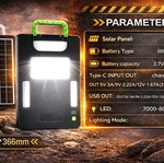 Ηλιακό Power Station 10.000mAh 15W με LED φωτισμό και USB Type-C