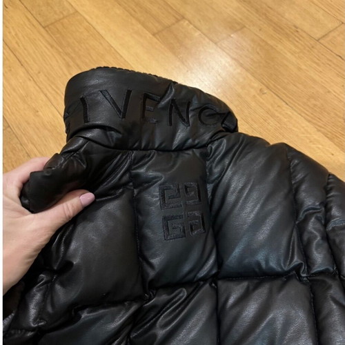 Givenchy leather look puffer jacket, size 10 years
