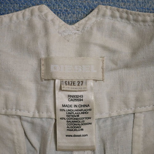 Diesel women's shorts like new, white with black details and belt