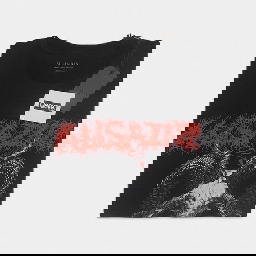 AllSaints Archon Graphic T-shirt νέο, μαύρο, μέγεθος L
