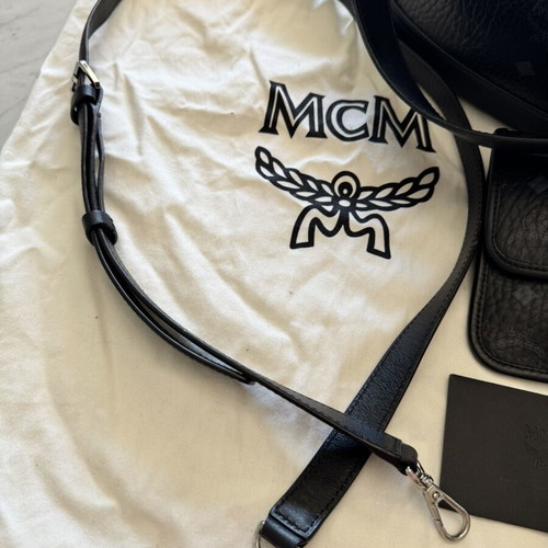 MCM Monogram Canvas Bucket Bag with Matching Zip Pouch Like New
