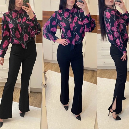 Reiss blouse like new, size S, dark blue with fuchsia floral print