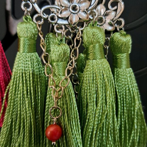 Earrings new multicolored with tassels