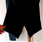  Γυναικεία πλεκτή μαύρη μπλούζα εφαρμοστή που κάνει χιαστί, Large