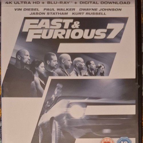 Fast and Furious 7 4K Blu-Ray like new with Greek subtitles