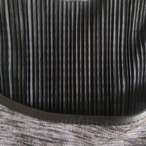 Voice women's blouse used, grey melange with pleated back