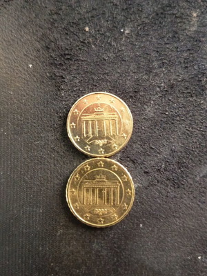 Set of collectible 20 euro cent coins 2002 used