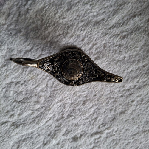 Aladdin's Magic Lamp carved bronze trinket box and incense burner