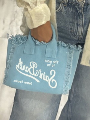 Vanity Mini MC2 Saint Barth Tote Bag New, Turquoise