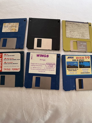 Retro 3.5" δισκέτες πακέτο 6 μεταχειρισμένες, Amiga και USER συλλεκτικές