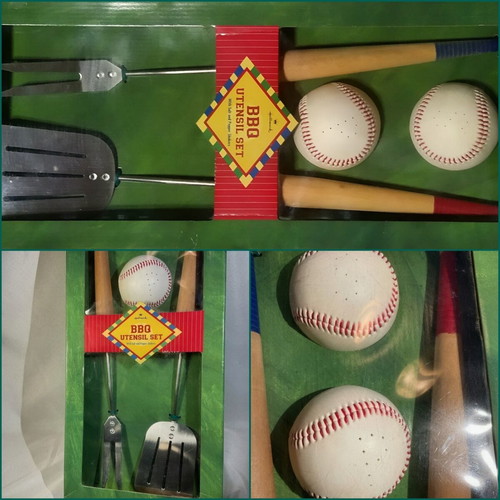 Hallmark baseball-themed BBQ utensil set