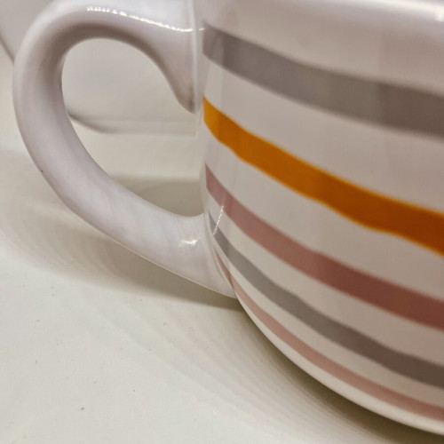 Butlers ceramic mug used with colorful stripes